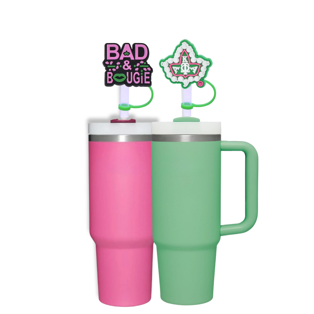 Alpha Kappa Alpha, Straw Topper, AKA Sorority Gifts, Straw Covers, Stanley Accessories, Yeti, Stanley Straw Topper,