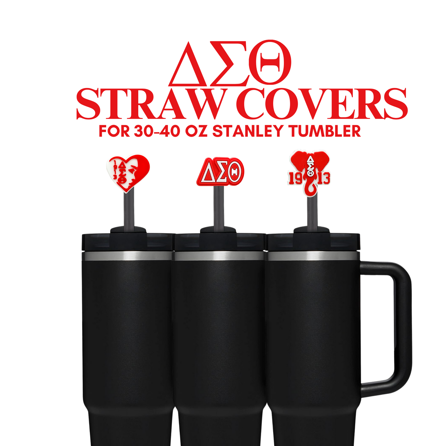 Delta Sigma Theta, Straw Topper, Stanley Topper, Delta Sigma Theta Accessories, Sorority Gifts, Straw Cover