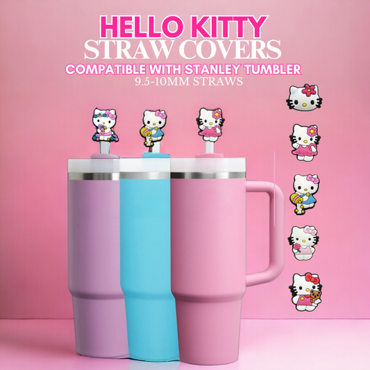 Hello Kitty Straw Cover, Kitty Straw Topper, Libbey Glass, Stanley Tumbler Accessories, Yeti,  Stanley Straw Cover, Stanley Accessories, Stanley Topper, Sanrio