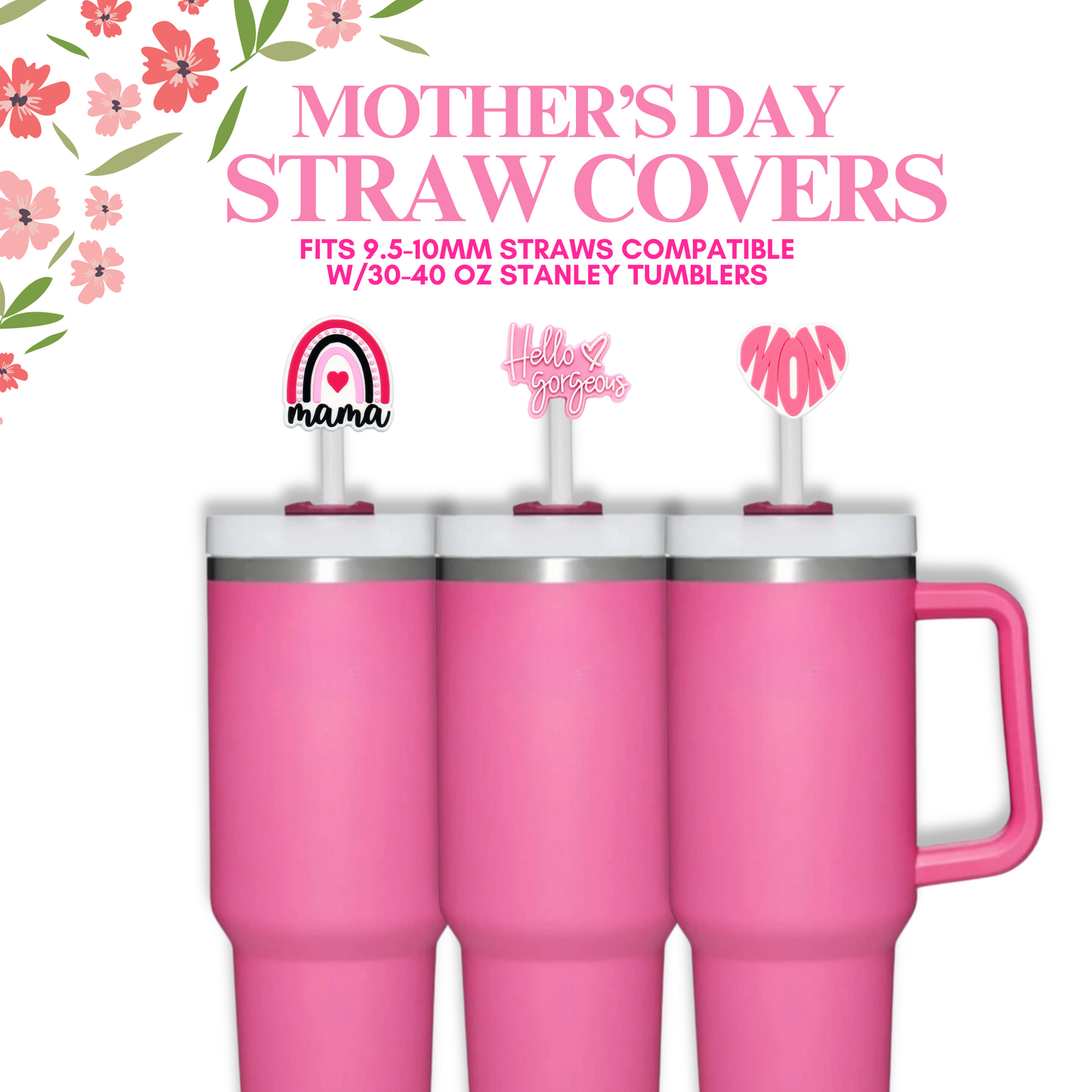 Mothers Day Gifts, Mom Straw Cover, Gifts for Mom, Straw Topper, Stanley Topper, Stanley Straw Cover, Gifts for her, Stanley Cup Accessories