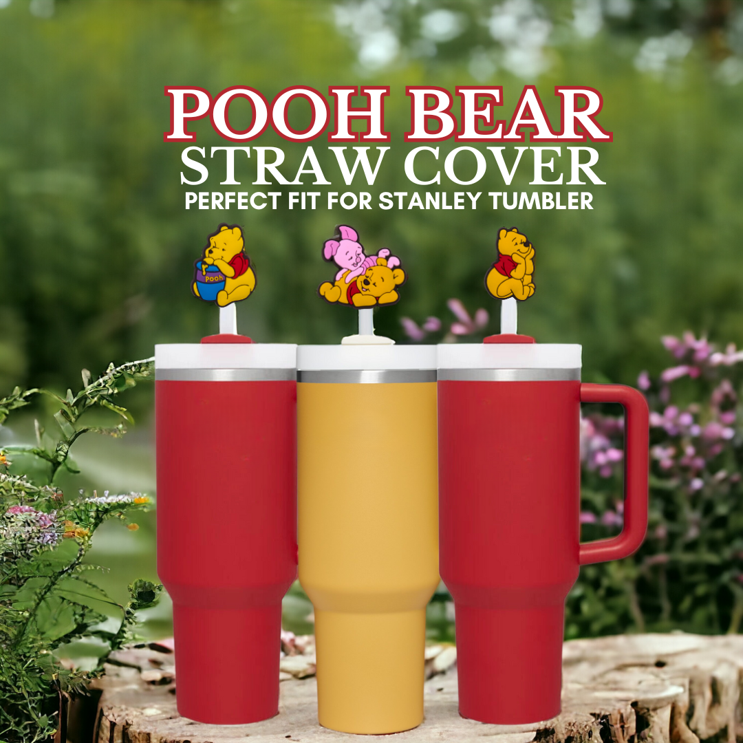 Pooh Bear, Stanley Straw Topper, Pooh and Friends, Winnie, Tumbler Accessories, Stanley Straw Cover, Stanley Topper,