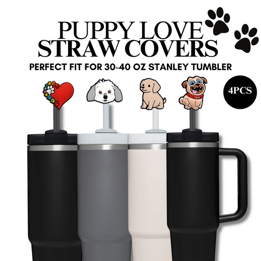 Dog Straw Cover Stanley| Dog Stanley Straw Topper| Stanley Straw Cover| Stanley 40oz Tumbler| Stanley Tumbler | 9.5-10mm Straw Cover