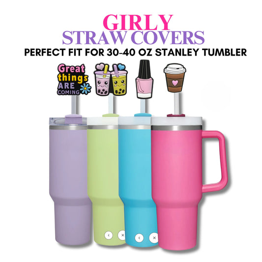 Straw Topper Stanley, Girl Stocking Stuffer, Stanley Straw Cover, Stanley 40oz Tumbler, Cat Straw Cover, Stanley Cup, 9.5-10mm Straw Cover